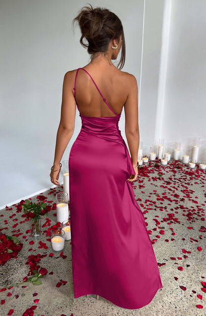Memoriesea One-Shoulder Maxi Dress