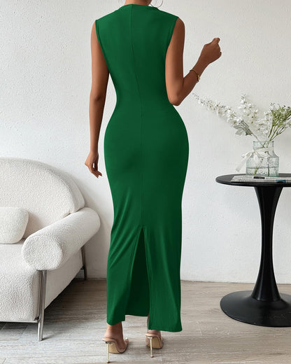 BTFBM Women's Ruched Bodycon Dress