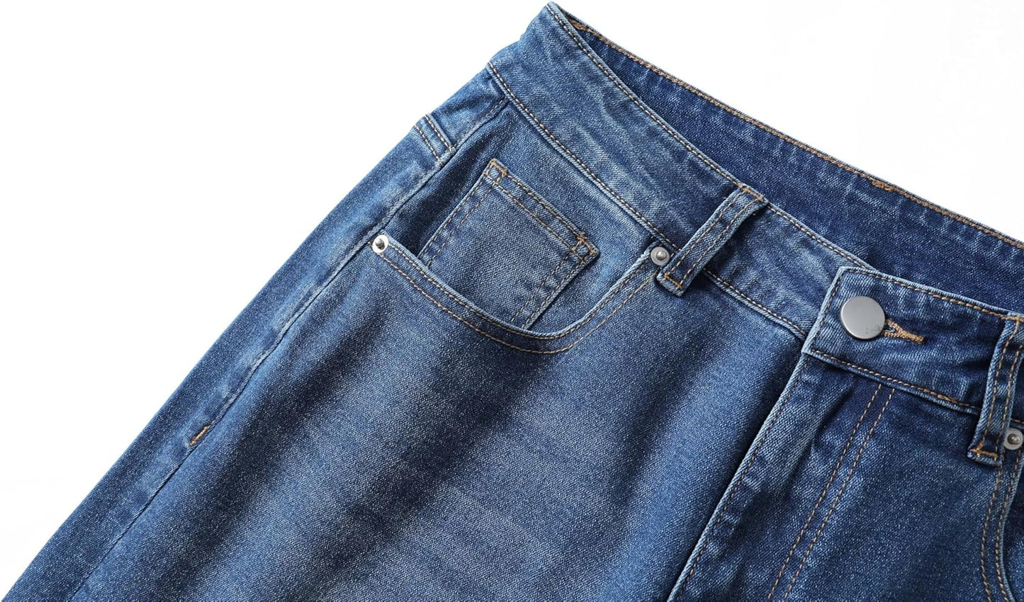 Women's Mid-Waist Cropped Capri Jeans