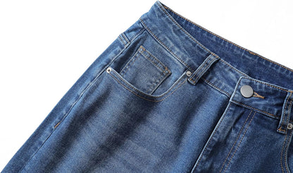 Women's Mid-Waist Cropped Capri Jeans