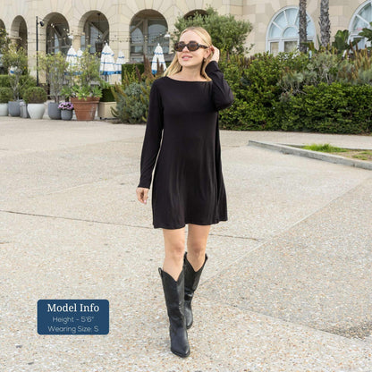 Azules Women's Long Sleeve Tunic Dress