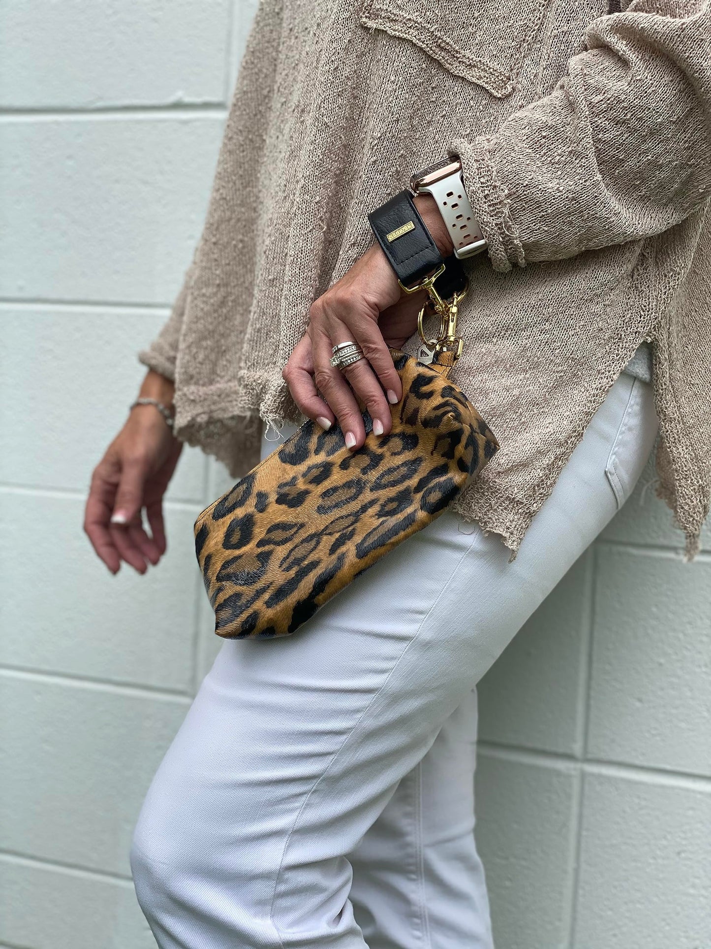 2-Piece Vegan Leather Wristlet Set