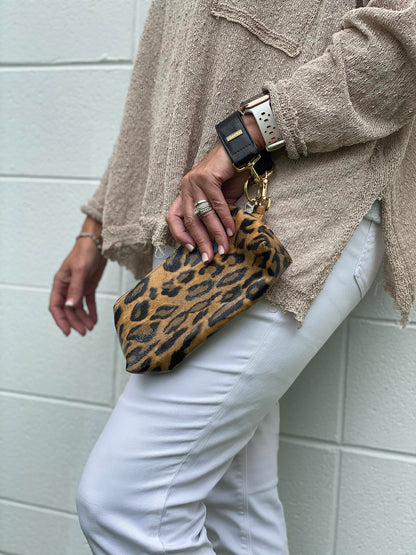 2-Piece Vegan Leather Wristlet Set