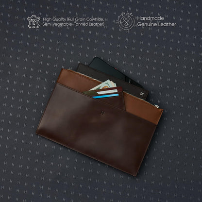 Leather RFID Wristlet Clutch