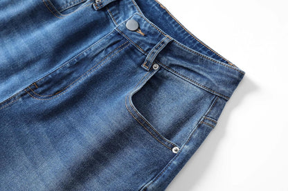 Women's Mid-Waist Cropped Capri Jeans