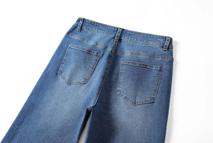 Women's Mid-Waist Cropped Capri Jeans