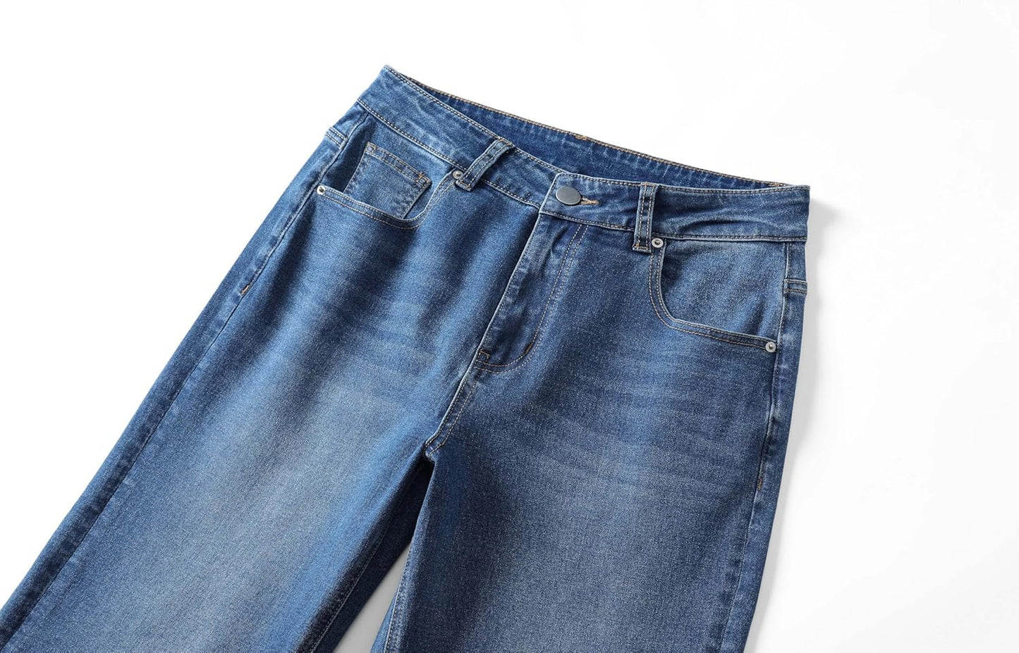 Women's Mid-Waist Cropped Capri Jeans