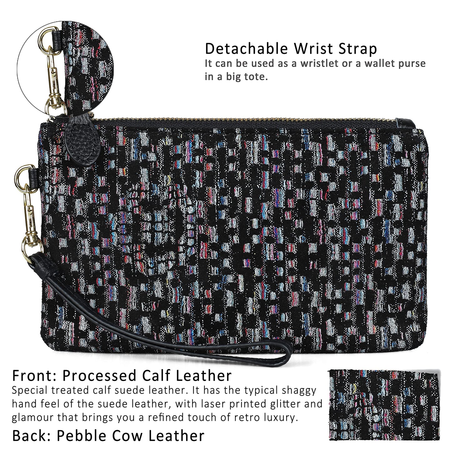 Befen Leather RFID Wristlet Wallet